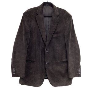Dockers Mens Corduroy‎ Blazer Jacket Size 44R Brown Suit Coat Lined